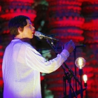 Concert Mélanie de Biasio (voix, flûte). Avec Pascal Mohy (piano), Samuel Gerstmans (contrebasse), Dré Pallemaerts (batterie) et Pascal Paulus (clavier). Palais idéal du facteur Cheval (Hauterives, Drôme). Vendredi 20 juin 2014. Photo : www.pascalkober.com