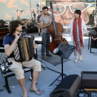 Vincent Peirani, Simon Tailleu et Youn Sun Nah. Jazz à Vienne 2013. Photo : Pascal Kober