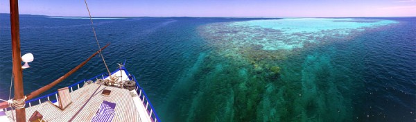 Navigation dans les Maldives à bord du Koimala. Atoll de Felidhe (Vaavu). Photo : Pascal Kober